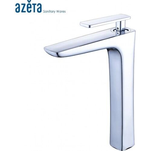 Chrome Bathroom Tall Basin Mixer Tap Single Handle Brass Material Lavatory Deck Mounted Washbasin Basin Faucet AT4206H