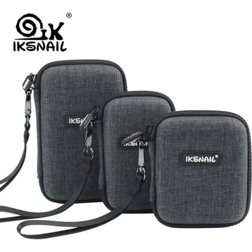 IKSNAIL 3 Size External Storage Hard Case HDD SSD Bag For 2.5 Hard Drive Power Bank USB Cable Charger Power Bank Earphone Case