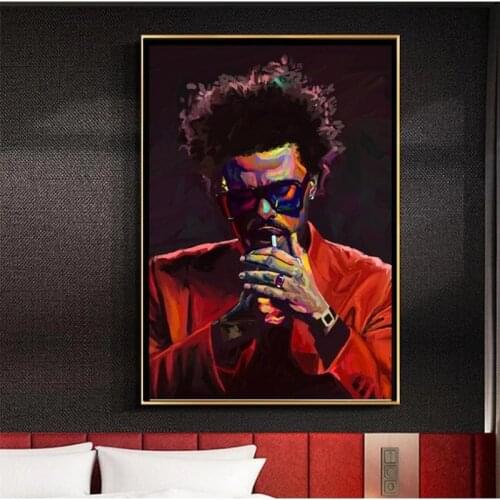Personality The Weeknd Blinding Lights Starboy Rap Music Album Poster Wall Art Canvas Painting Bedroom Wall Decoration Cuadros