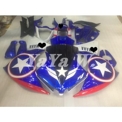 ABS Motorcycle fairings kit fit For Yamaha YZF R1 2012 2013 2014 blue white black (America captain)