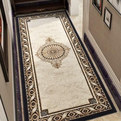 European Style Bedroom Carpets Home Bedside Thick Rug Modern Corridor Hallway Carpet Entrance Mat Door Court Luxury Tatami Rug