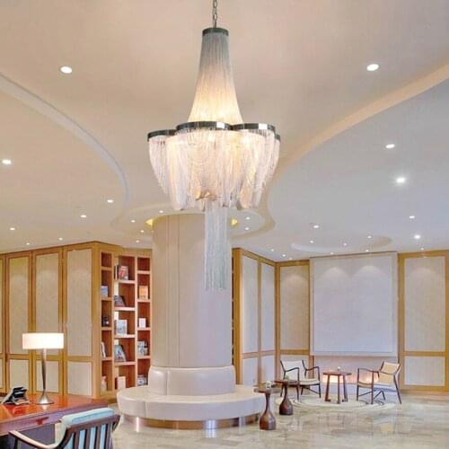 Led e14 Retro Iron Aluminum Chain LED Lamp LED Light.Pendant Lights.Pendant Lamp.Pendant light For Hotel Foyer Staircase Hall