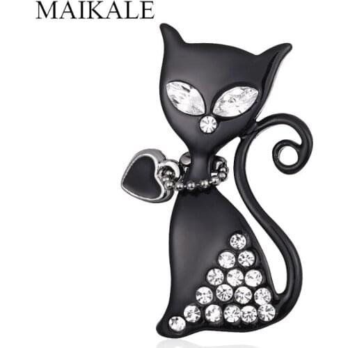 MAIKALE Brooches With Cats For Clothes