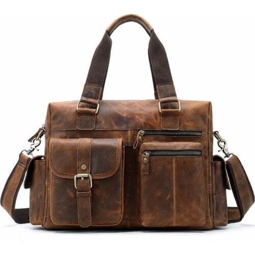 Fashion Handbag RetroGenuine Leather Travel Bag New Cowhide Business Bags