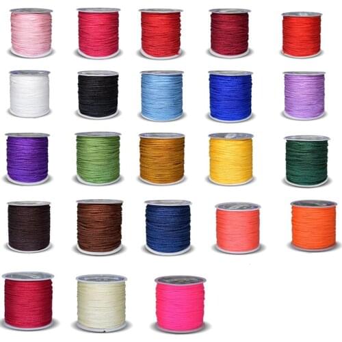 24 Color 0.8mm 100m/Spool Nylon Thread Cord Chinese Knot Macrame String DIY Rope Bead Bracelet Jewelry Making