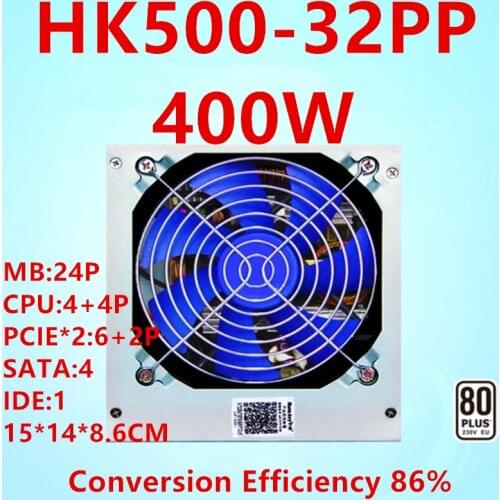 New Original PSU For Huntkey Brand Calm King Blue Diamond Edition GTX1060 80PLUS EU Power Supply 400W Power Supply HK500-32PP