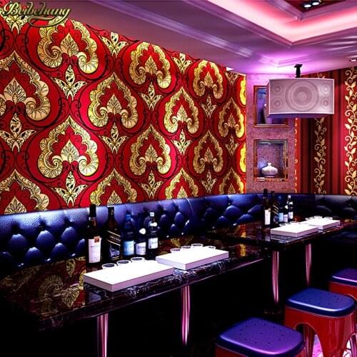 Beibehang Continental Damascus wallpaper KTV hotel theme box club style personalized AB version of the wallpaper papel de parede