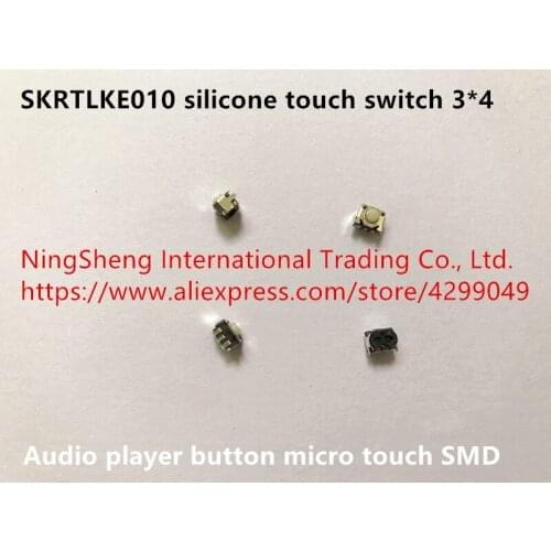 Original new 100% SKRTLKE010 silicone touch switch 3*4 audio player button micro touch SMD