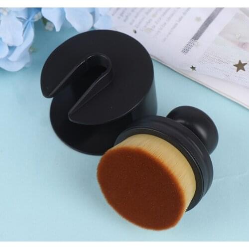 Flat Round Makeup Brush O-Shape Signet-Shape Portable Makeup Beauty Cream Tool