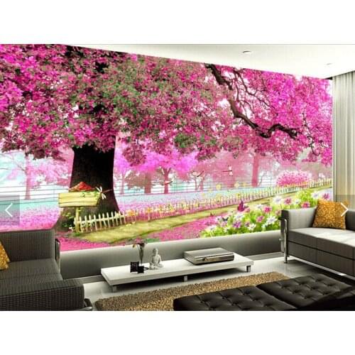Custom photo Wallpaper,3 D Cherry tree Wallpaper for Sitting Room Tv bedroom wall background wall waterproof wallpaper