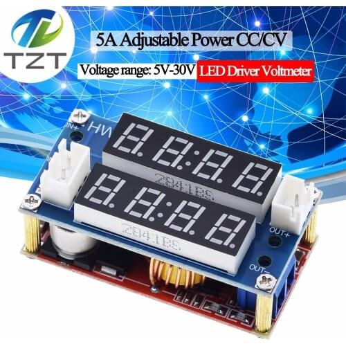 2 in 1 XL4015 5A Adjustable Power CC/CV Step-down Charge Module LED Driver Voltmeter Ammeter Constant current constant voltage
