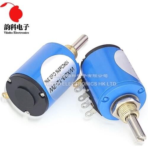 1pc WXD3-12-1W 100 220 470 1K 2K2 3K3 4K7 10K 22K 33K 47K Ohm 100R 220R 470R 2.2K 3.3K 4.7K WXD3-12 1W Wirewound Potentiometer