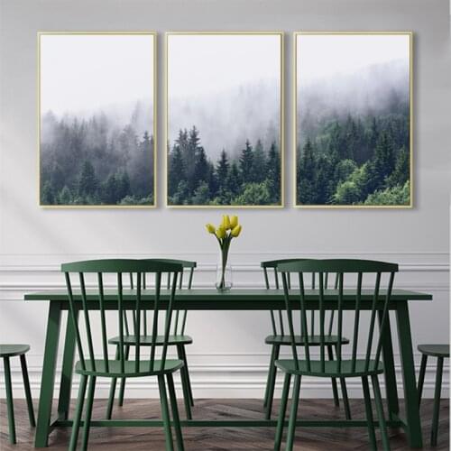 Nordic Decoration Forest Landscape Wall Art Canvas Painting Art Posters and prints Decorative Picture for Living Room Home Decor