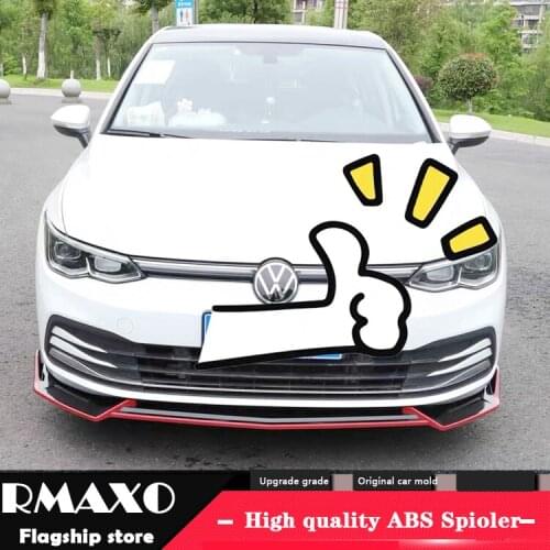 For VW golf 8 Front shovel Body kit spoiler 2020-2021 Golf 8 GTI R ABS Rear lip rear spoiler front Bumper Diffuser Protector