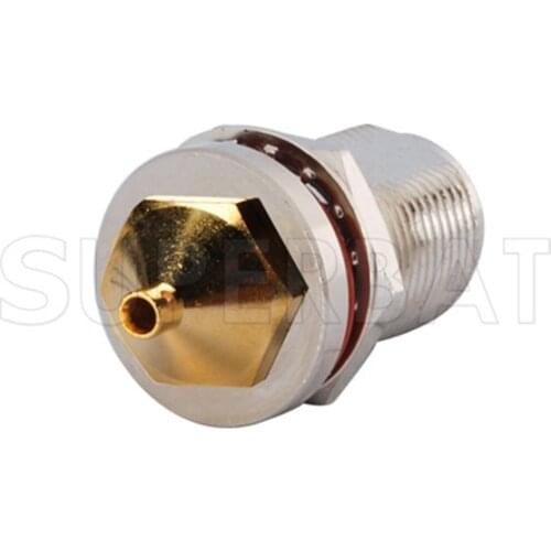 Superbat 2pcs N Solder Jack Bulkhead O-ring RF Coaxial Connector for Semi-rigid .086" Cable RG405