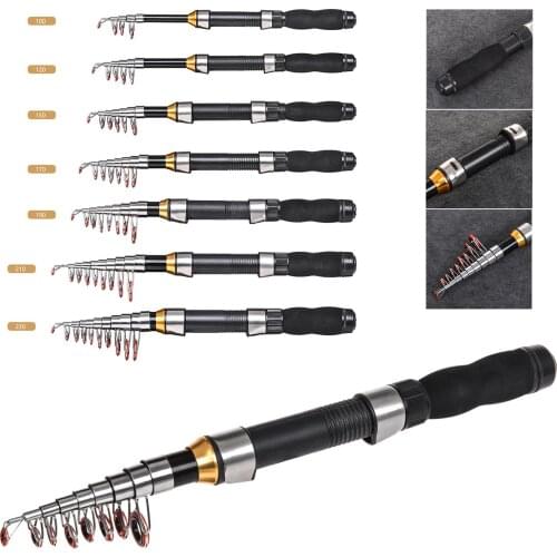 Rod Super Hard Mini Fishing Rod 1m-2.3m FRP ice fishing Rod rivers fishing Equipment Practical Tool Telescopic Fishing Tackle