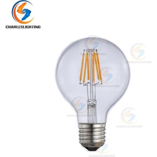 CHARLES LIGHTING LED FILAMENT FREE SHIPPING Model G80 2W 4W 6W 8W E27 Base, 220V-240V LED Edison Bulb Decorative Pendant Lamp