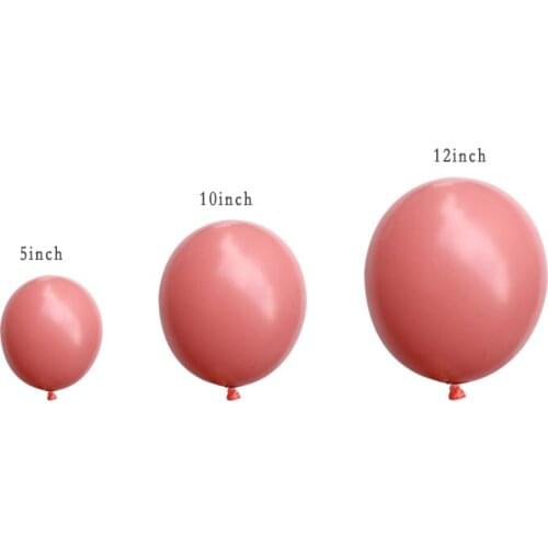10pcs Romantic Retro Dusty Pink Balloons Latex Balloons Gifts 5/10/12 inch Round Birthday Party Wedding Balloon Arch Decoration