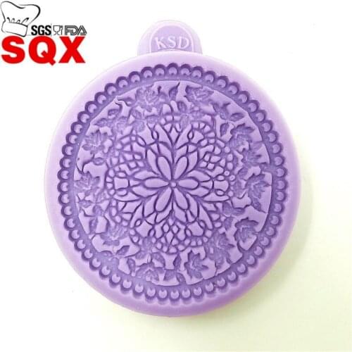 3D Lace Silicone Cake Mold Fondant Cake Decorating Tools Fondant Christmas wedding Silicon Fondant Mold SQ15260