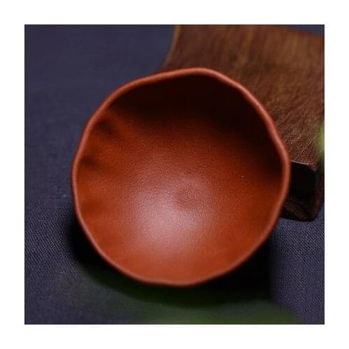 75ml Yixing crude ore purple cup down slime mud cup exquisite small mouth cup single incense cup