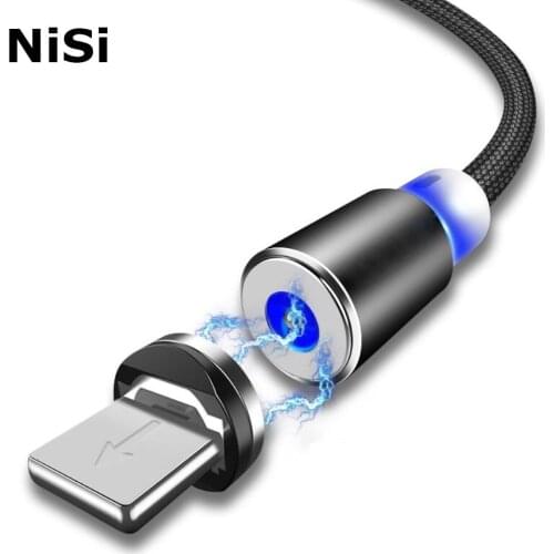 8PIN IOS USB Magnetic Fast Charge Cable for iPhone 5 5S 6 6S Plus 7 7Plus 8 8Plus X 360 Degree Rotation Round LED Cables Charger