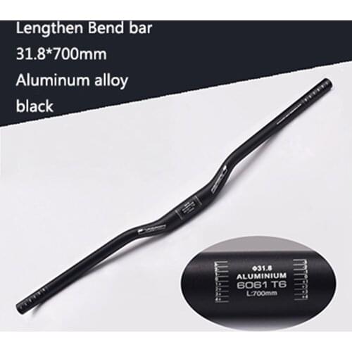 Aluminum Alloy Bicycle Handlebar MTB Riser Handlebar Bicycle Road Bike Bent Handlebar 700mm*31.8mm Steering Wheel For Bicycle