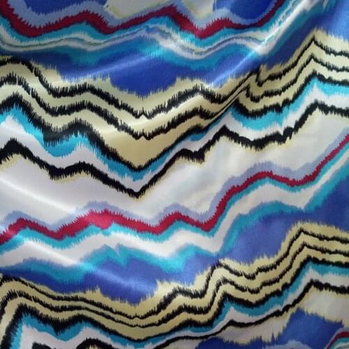 Satin Ribbon craft Soft Satin fabric DIY Lining Cosplay Material Weave Printed glossy Poly Charmeuse Fabric