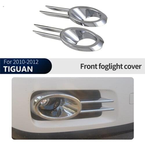 Car Chrome Front Fog Light Lamp Trim Cover Decoration Frame for Tiguan 2009 2010 2011 2012