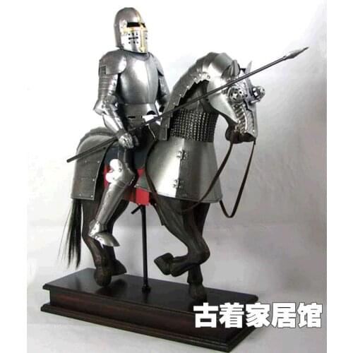 Armor decoration model / European medieval retro / iron Knight warrior / bar study room