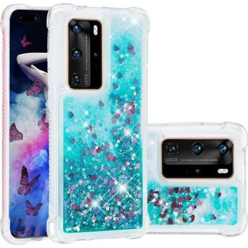 Case For Huawei P40 Pro Cover Gradient Quicksand Glitter Silicone Shockproof Case for Huawei Mate 30 P40 Lite P Smart 2019