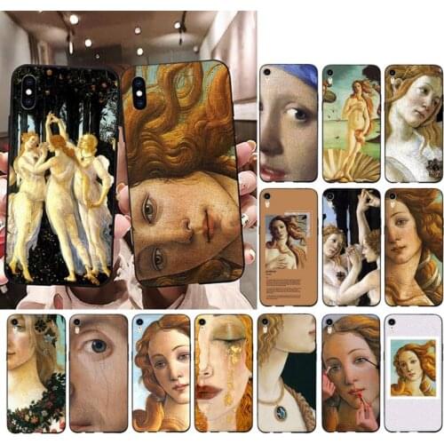 FHNBLJ Art Paintings The Birth Of Venus Phone Case for iPhone 11 12 pro XS MAX 8 7 6 6S Plus X 5S SE 2020 XR cover