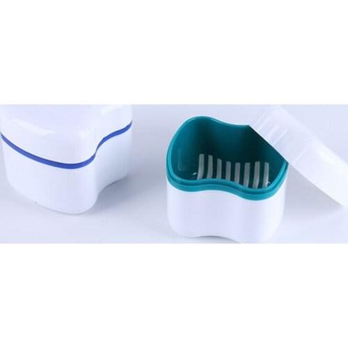 2 Colors Denture False Teeth Storage Box Case With Filter Screen Dental Appliance High Quality Convenient Storages Boxes