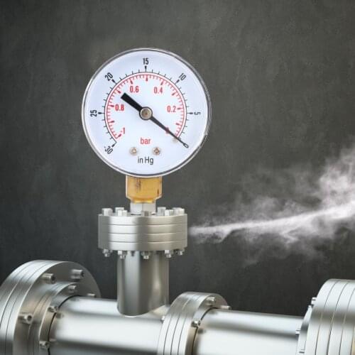 Digital Pressure Gauge Vacuum Gauge -1-0Bar -30-0inHg 50mm 1/8 BSPT Bottom Connection for Air Water Oil Compression Tester