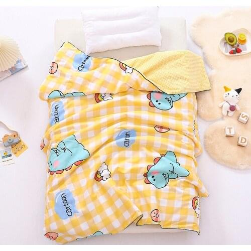 2021 New Washed Cotton Printed Flower Childrens Summer Quilt Is Soft And Comfortable, And Can Machine 120 * 150cm