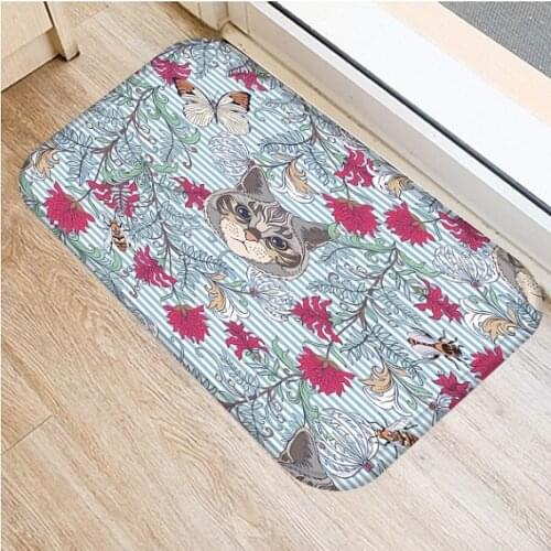 Creative flower door mat plant carpet Hallway Carpets Bedroom Living Room Tea Table Rugs Kitchen Bathroom Antiskid Mats