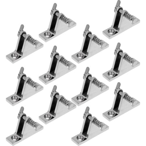 MagiDeal 12pcs Boat Canopy Quick Release Pin Deck Mount Bimini Top Fittings