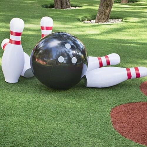 2021 New Novelty Place Giant Inflatable Bowling Set for Kids Outdoor Lawn Yard Game Ball 42 inch tall pins 25 inch wide ball