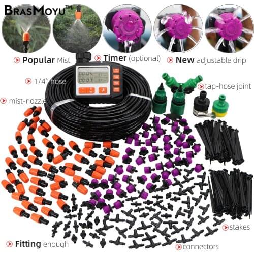 Garden Irrigation System 1/4" Blank Distribution Tubing Watering Drip Kit DIY Saving Water Automatic Irrigation Equipment Lawn