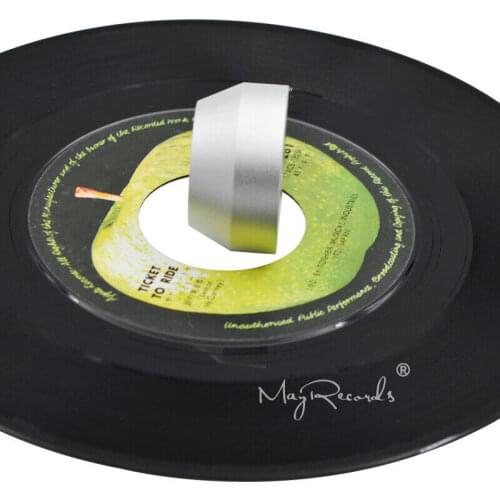 45 RPM Silver Adapter Durable Solid Aluminum Center Adapter for 7 inch Vinyl