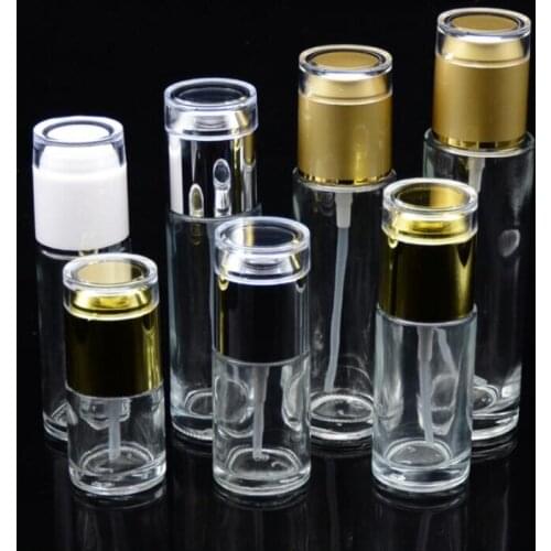 20ml transparent glass bottle for serum/lotion/emulsion/foundation/anti-UV/essence/skin care cosmetic packing plastic bottle