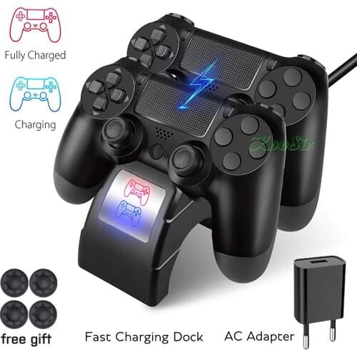 PS4 SLIM Pro Wireless Controller Dual USB Charging Dock Station PS 4 Joystick Charger Stand for Playstation 4 Game Accessories