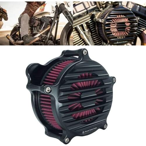 RSD Nostalgia Venturi Air Cleaner Matte Black Intake Filter For Harley Sportster Dyna Touring Electra Road Glide Softail Fatboy
