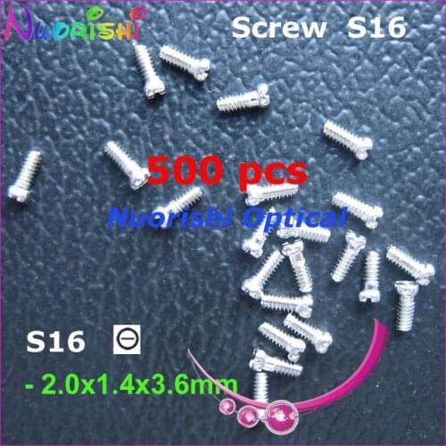 S16 2.0X1.4X3.6mm 500pcs Sunglass Eyewear Eyegalss Glasses Spectacle Repairing Mini Screws Head in - or + Type Free Shipping