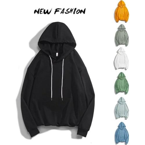 Towerke Fashion Brand Solid Color Mens Hoodies Spring Autumn Hip Hop Streetwear Casual Sweatshirts Women Unisex Lover Pullovers