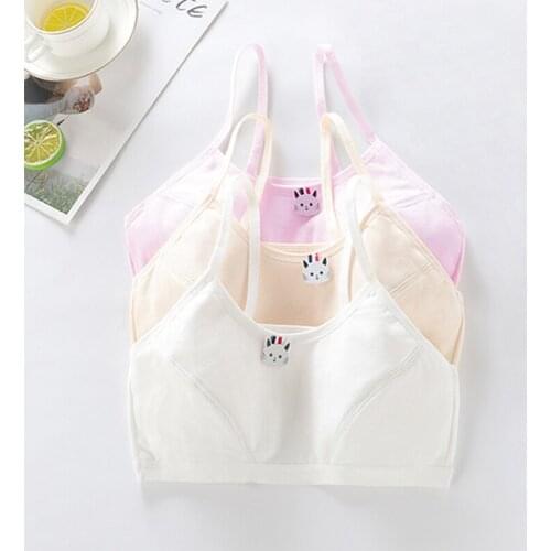 Young Girls Training Bra Teenage Underwear Teens Students Bra Vest Wireless Brassiere Girls Sports Bra Children Lingerie 10-16Y