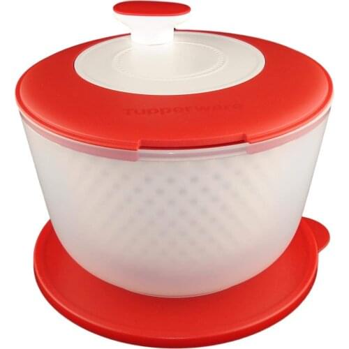 Tupperware Modern Salad Dryer, Salad Mounted Ant 3,8 l Salata Dryer Salata Carousel White Red