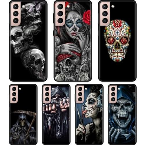 Horrible Skull Skeleton TPU Case For Samsung Galaxy S20 FE S10 S21 S9 Plus Ultra Cover Soft Shell Silicone Fundas Capa