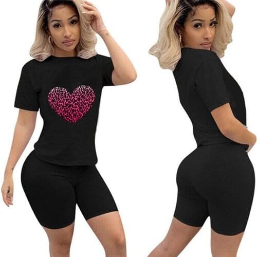 Biker Shorts 2 Piece Set Summer Casual Jogger Cycling for Woman 2021 Plus Size Sexy Clothes Oversized Biker Trouser Shorts Suit