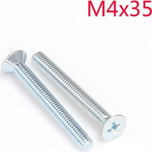 Screw of Galvanizing Machine Countersunk Head Screwdriver M4x35 P0.7 Flat Head Screw