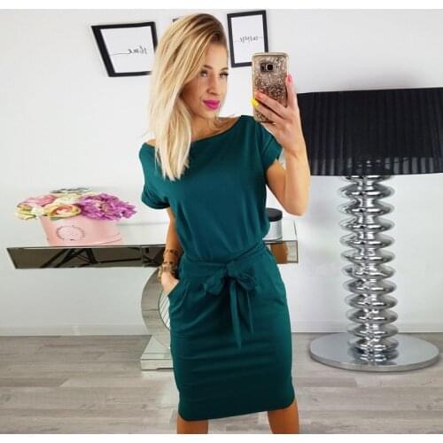 3xl Plus Size Women Casual Dress Summer 2019 Women Cotton Dress Female Short Sleeve Sashes Midi Dress Vestidos Fashion Clothing